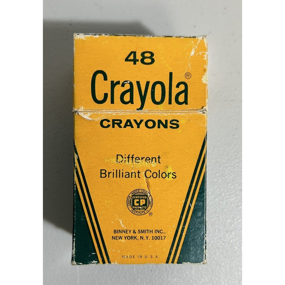Vintage 80s Crayola Crayons 48 Pack Binney & Smith Retired Colors - READ